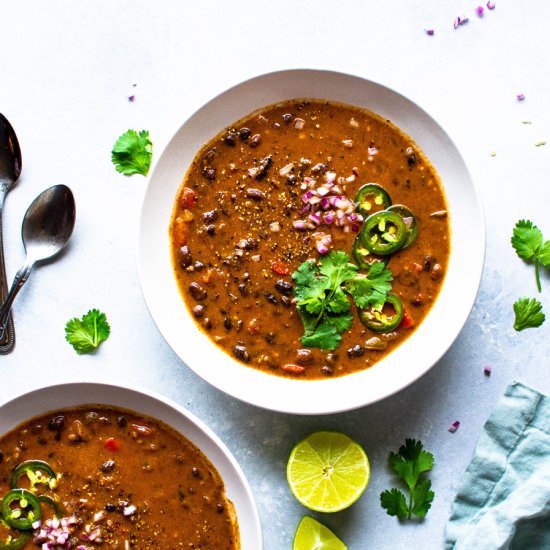 The Best Vegan Black Bean Soup