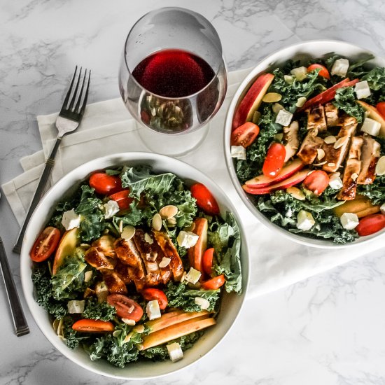 Maple Glazed Chicken and Kale Salad