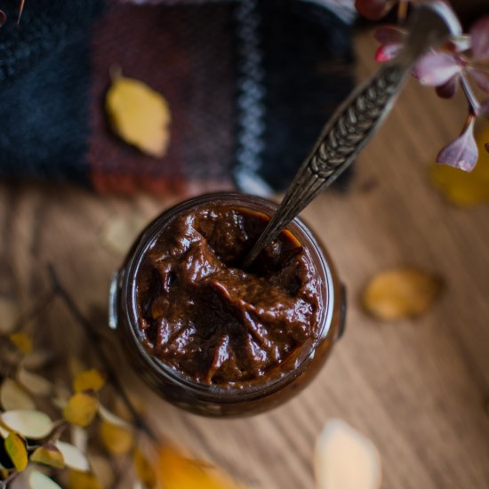 Plum pumpkin chocolate jam