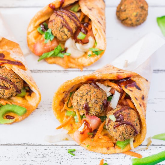 Vegan Taco Pockets with Falafels