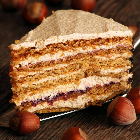 Romanian nut cake