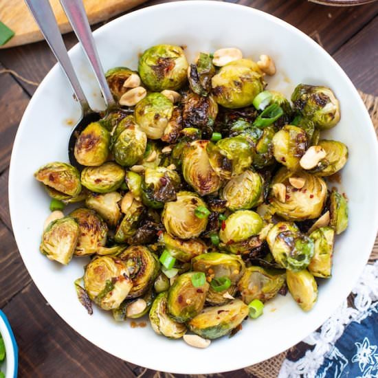 Roasted Teriyaki Brussels Sprouts