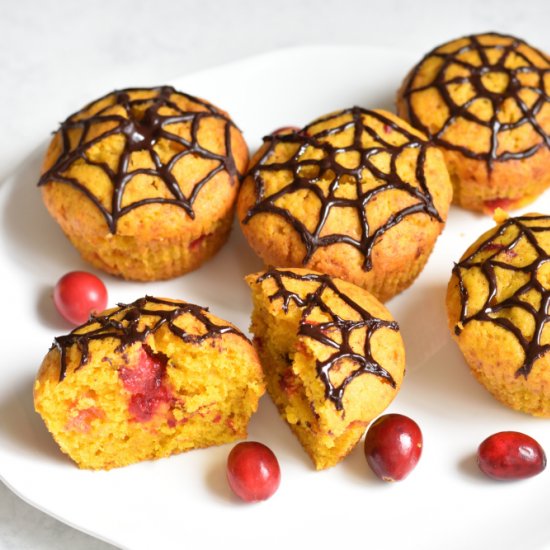 Pumpkin and cranberry muffins