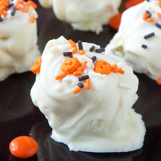 White Chocolate Peanut B Truffles