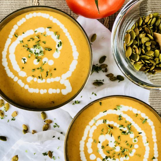 Roasted Tomato and Pumpkin Soup