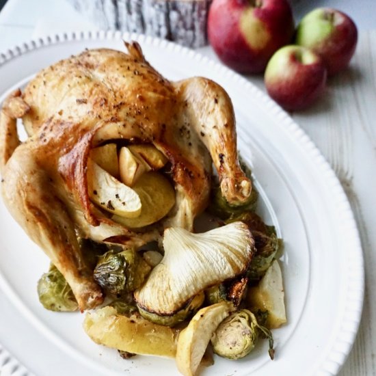 Chicken with Apples + Fennel Butter