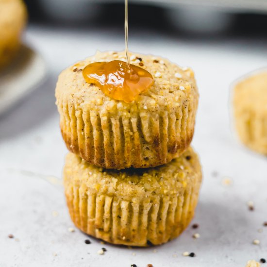 GF Maple Quinoa Cornbread Muffins