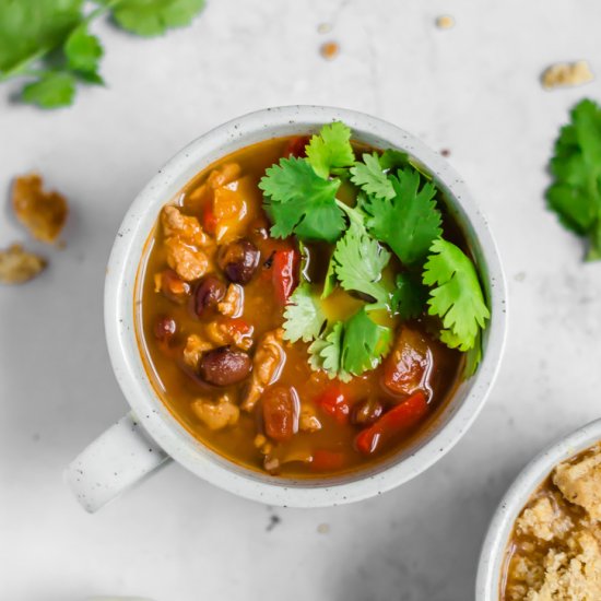 Pumpkin Turkey Black Bean Chili