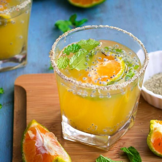 Orange and ginger masala lemonade