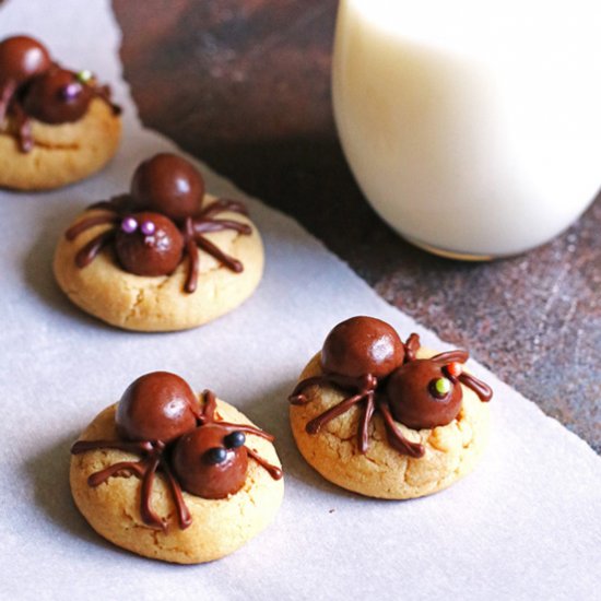 Peanut Butter Spider Cookies