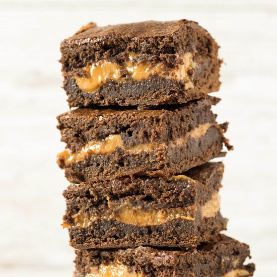 Fudgy Chocolate Caramel Brownies