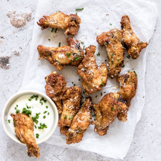 Air Fryer Parmesan Chicken Wings