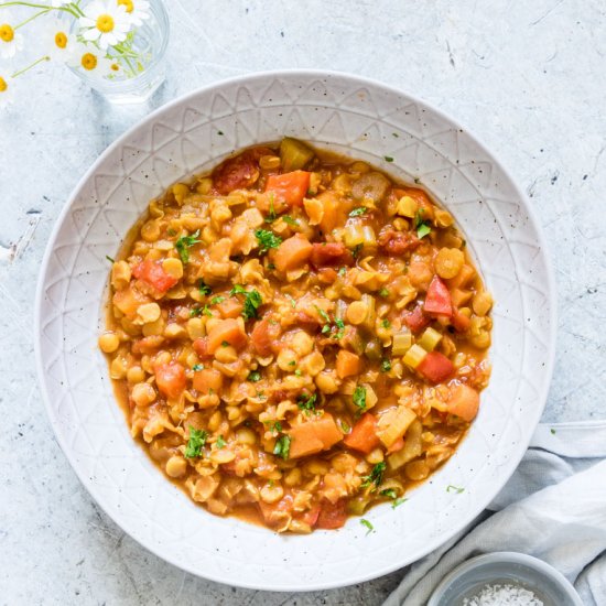 INSTANT POT MOROCCAN SPLIT PEA SOUP