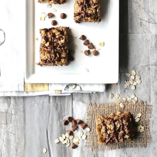 Chocolate peanut butter oatmeal bar