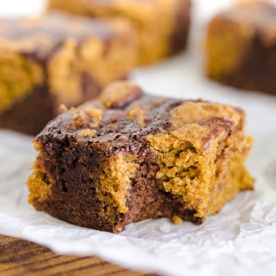 Pumpkin Swirled Brownies