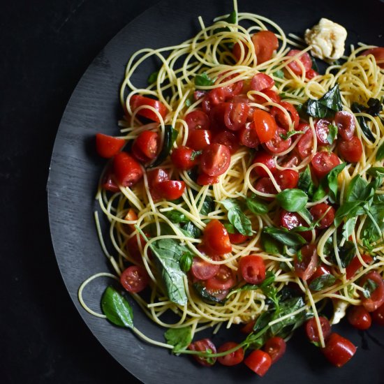 Gluten free caprese pasta