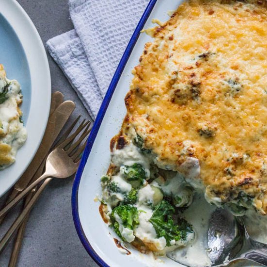 Gnocchi, Kale & Spinach Gratin