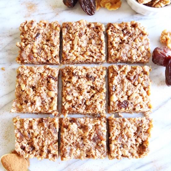 Vegan No Bake Apple Crumb Bars