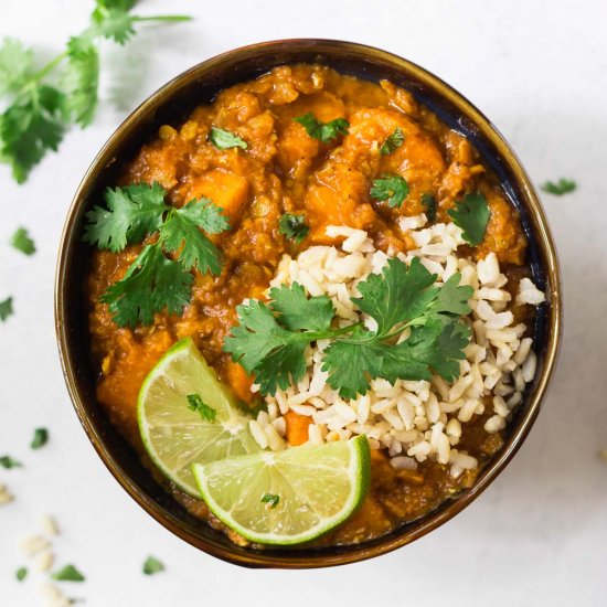 Slow Cooker Red Lentil Curry