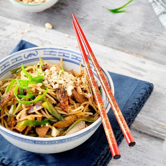 Chinese noodles with duck