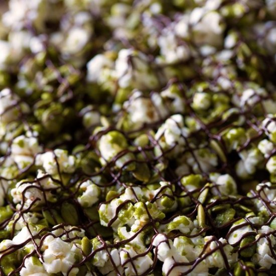 Matcha Monster Candied Popcorn