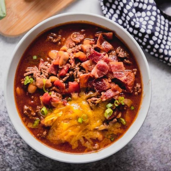 Slow Cooker Maple Bacon Chili