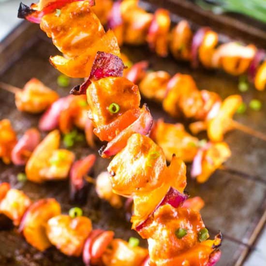 Grilled Buffalo Chicken Skewers