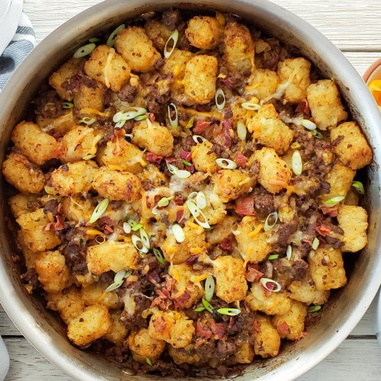 Cheeseburger Tot Casserole