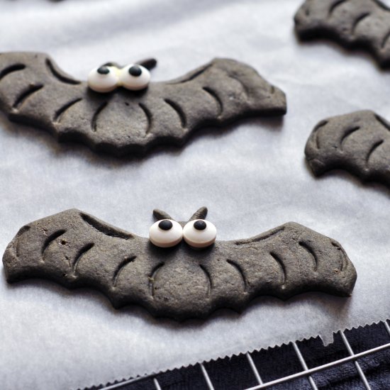 Spooky Black Halloween Cookies