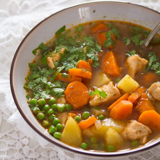 Homemade Chicken and Potato Soup