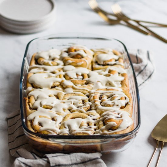 Pumpkin Butter Cinnamon Rolls