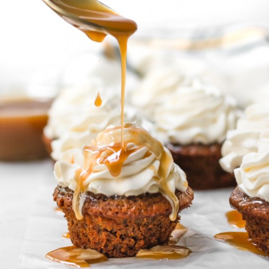 Sticky ginger cupcakes