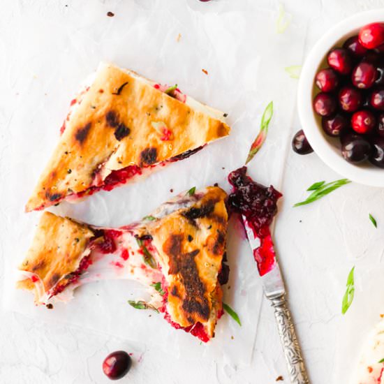 Cranberry scallion grilled cheese