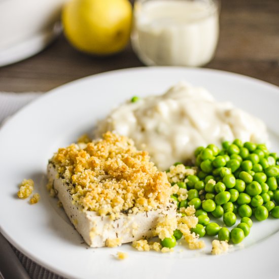 Crispy oven baked lemon tofu