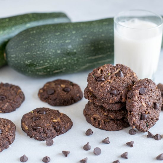 Healthy Chocolate Zucchini Cookies