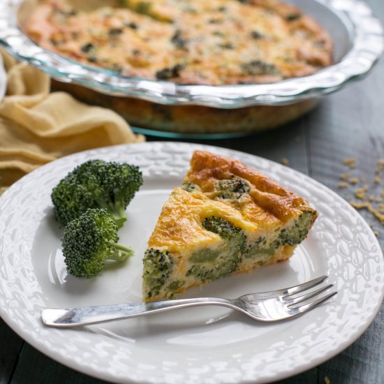 Crustless Broccoli Cheddar Quiche