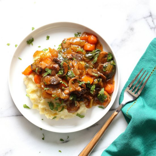 Vegan Mushroom Bourguignon