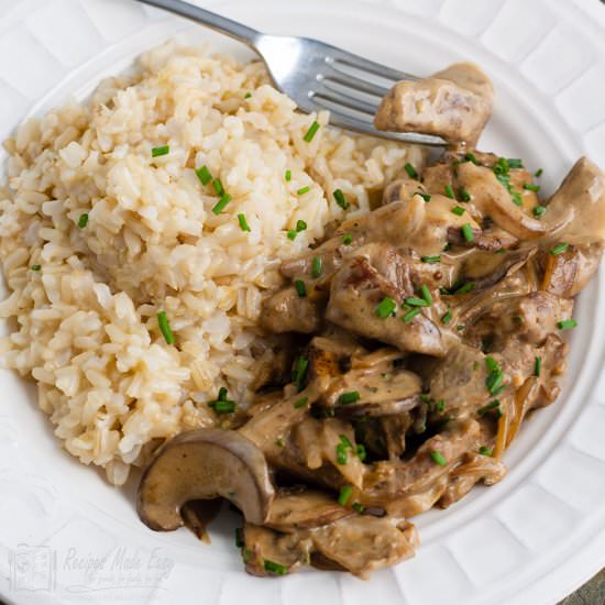 Easy Beef Stroganoff