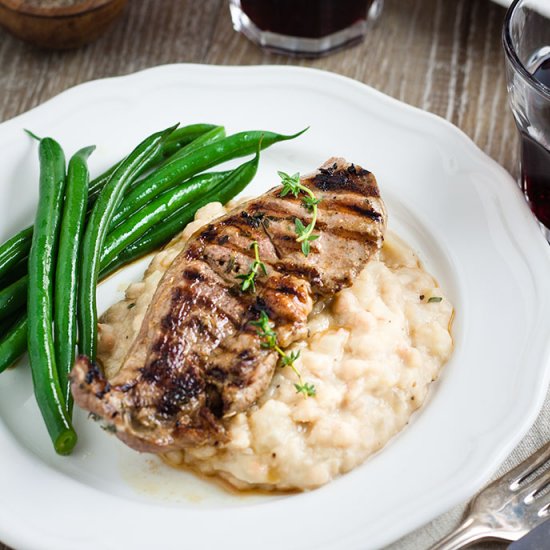 Lamb with Haricot Bean mash