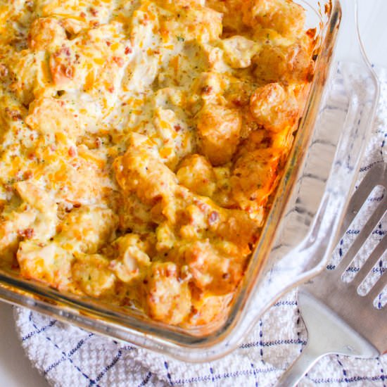 Loaded Chicken Tater Tot Casserole