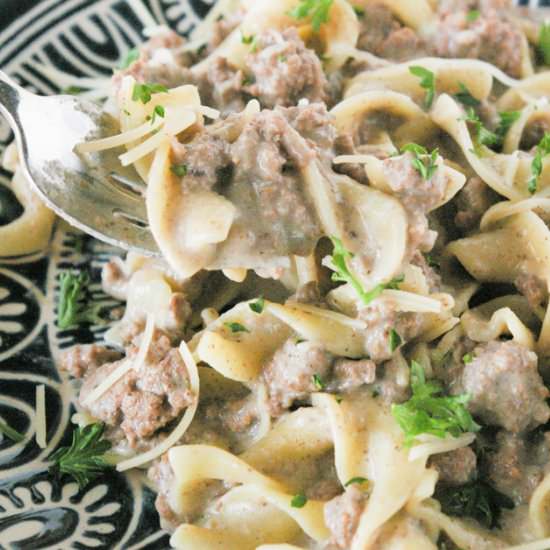 Ground Beef Stroganoff