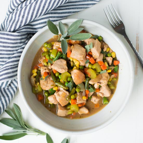 20-Minute Stovetop Chicken Pot Pie