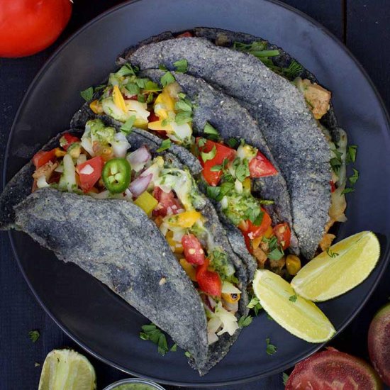 Smoky Vegan Tacos with Salsa Verde