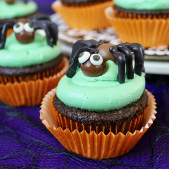 Itsy Bitsy Tipsy Spider Cupcakes