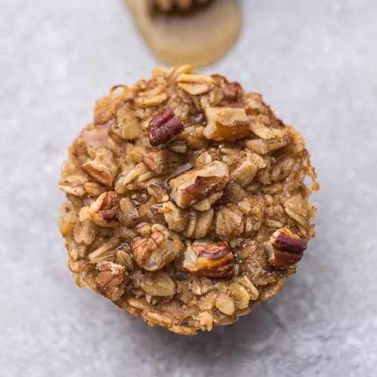 Honey Nut Baked Oatmeal Cups