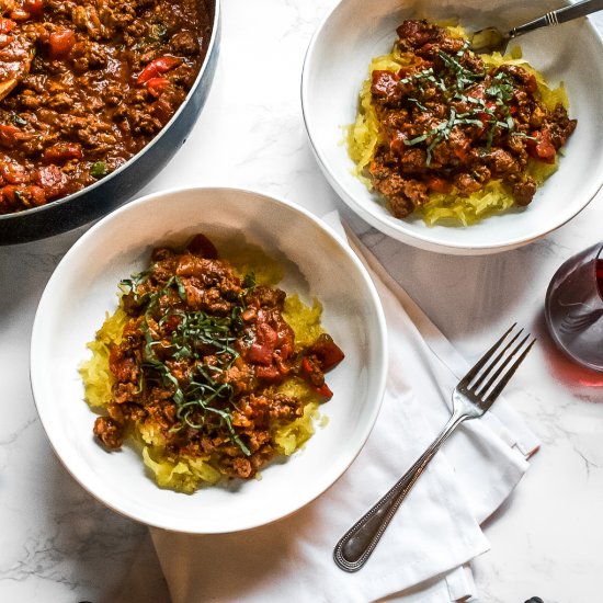 Spaghetti Squash Bolognese