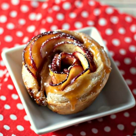 Caramel Apple Rose Tarts