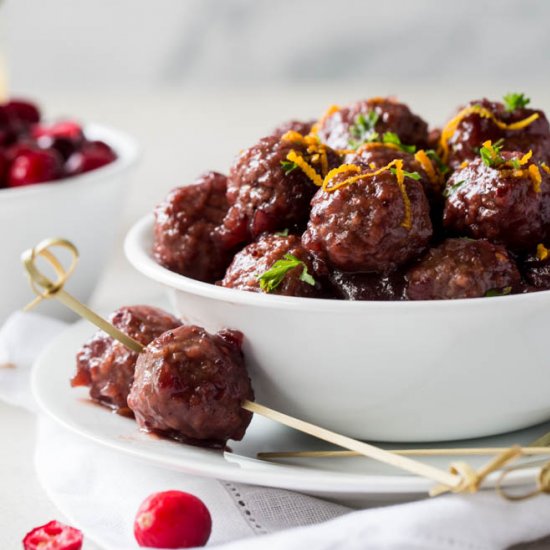 Cranberry Orange Meatballs