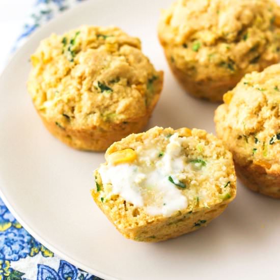 Cornbread Zucchini Muffins