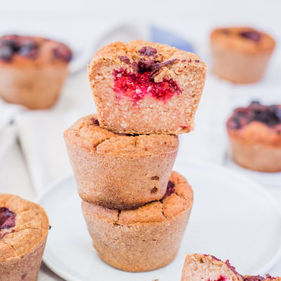 Raspberry Filled Oatmeal Muffins